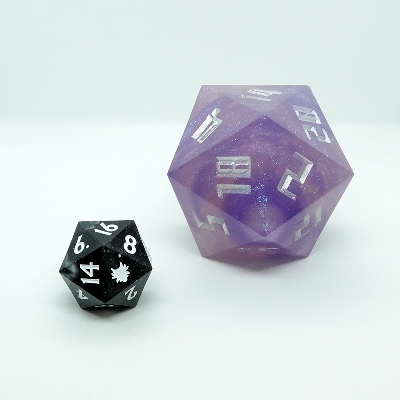 'Slow Silver' Dragon Sized D20