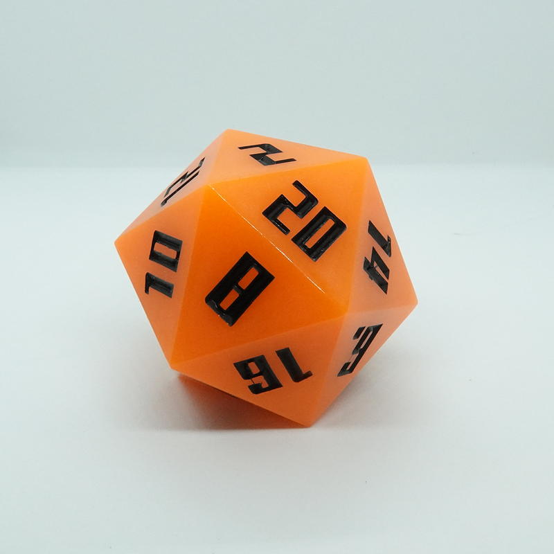 'Vault Orange' Dragon Sized D20