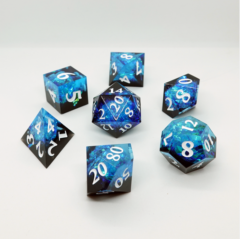 'Depths' Sharp Resin Dice Set