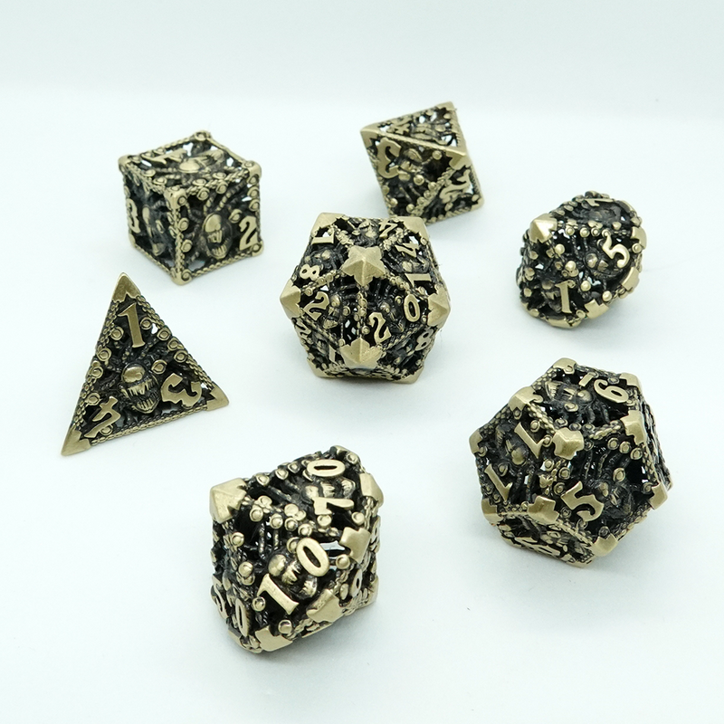 'Gold Beholden' Metal Dice Set