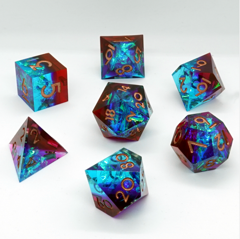 'Medley' Sharp Resin Dice Set