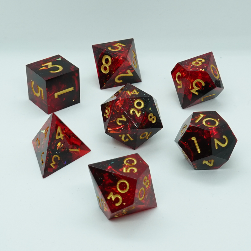 'Ignus' Sharp Resin Dice Set