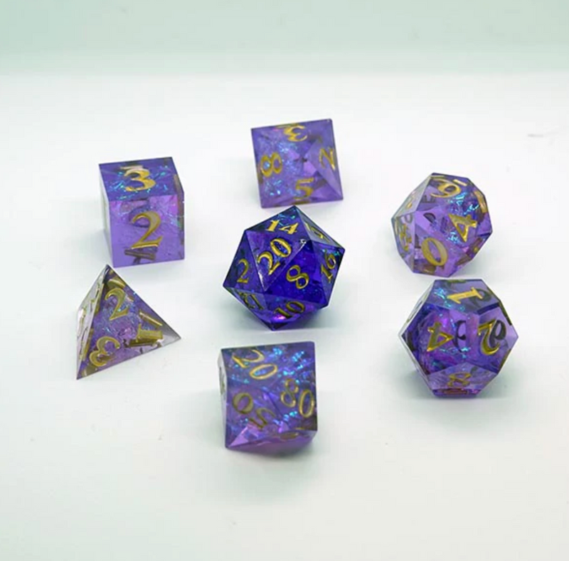 'Warlock' Sharp Resin Dice Set