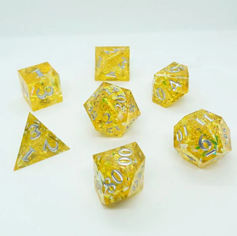 'Glint' Sharp Resin Dice Set