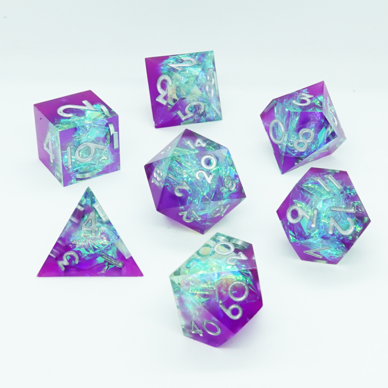 'Vein' Sharp Resin Dice Set