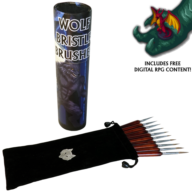 (Final stock!) MKI Wolf Bristle Brush Set